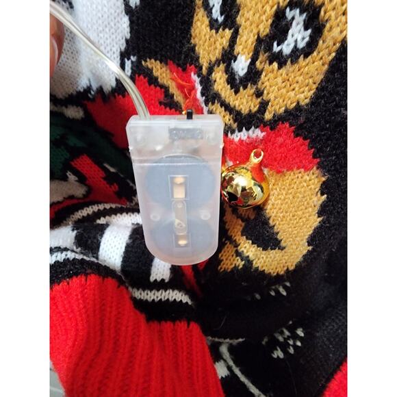 Holiday Time "Light-Up" Straight Outta North Pole Mens L Ugly Chrsitmas Sweater - Picture 7 of 11